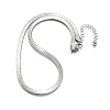 Non-Tarnish 201 Stainless Steel Herringbone Chain Necklaces X-NJEW-M187-06P-3
