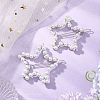 2 Pcs Star Shell Pearl & ABS Plastic Pearl Bead Hair Barrettes PHAR-JH00119-2