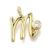 Brass Micro Pave Cubic Zirconia Pendants KK-B132-12G-M-1