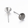 Non-Tarnish 304 Stainless Steel Stud Earring Settings STAS-H403-02P-B-2