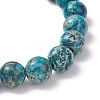 Dyed Natural Imperial Jasper Beads Stretch Bracelets for Men NJEW-JB12197-4