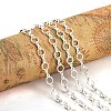1 Yard Brass Handmade Mother-son Chains size 6x1mm Silver Chain for Jewelry Making CHC-PH0001-09S-1