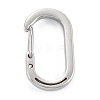 Non-Tarnish 304 Stainless Steel Push Gate Snap Keychain Clasp Findings STAS-C024-16P-2