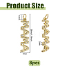 8Pcs Mother's Day Brass Micro Pave Cubic Zirconia Pendants KK-DC0004-95-2