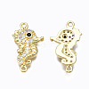 Brass Micro Pave Cubic Zirconia Links Connectors ZIRC-N039-114B-NF-2