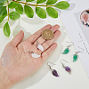 3 Pairs 3 Styles Natural Mixed Gemstone Wings Dangle Earrings with Brass Pins for Women EJEW-FI0003-19-10