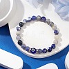 Natural Sodalite Beads Stretch Braclets for Women Men BJEW-JB11453-1