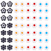 120Pcs 4 Styles Handmade Millefiori Glass Bead Strands LAMP-TA0002-69-2
