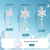 Acrylic Snowflake Pendant Decorations HJEW-SP0001-04C-2