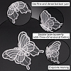 40Pcs 8 Styles Polyester Butterfly DIY-SP0006-25-5