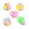 Opaque Resin Decoden Cabochons RESI-H165-09-1