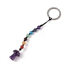 7 Chakra Gemstone Beads Keychain KEYC-F036-01D-1