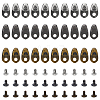 30 Sets 3 Colors Alloy Boot Lace Hooks FIND-DC0005-85-8