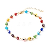 Brass Chain Pendant Necklace & Bracelets & Anklets Jewelry Sets SJEW-JS01201-9