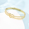 304 Stainless Steel Hinged Bangles for Women BJEW-F527-02G-3