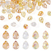 50Pcs 5 Colors Electroplate Transparent Glass Beads GLAA-TA0003-47A-1