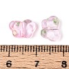 Spray Painted Transparent Acrylic Beads OACR-N149-01G-3