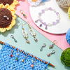 2 Sets 2 Style Glass Pearl & Handmade Polymer Clay Bead Charm Locking Stitch Marker HJEW-NB0002-08-5