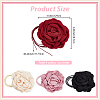 4Pcs 4 Colors Polyester 3D Flower Wrap Choker Necklaces for Women NJEW-SP0001-13-2