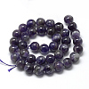 Natural Amethyst Beads Strands X-G-R446-6mm-20-2