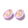 Mocha Fluorescent Style Glass Rhinestone Cabochons X-GGLA-M005-01A-371MK-3