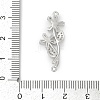 Brass Clear Cubic Zirconia Connector Charms KK-Z094-06P-03-3