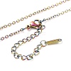 Ion Plating(IP) 201 Stainless Steel Big Pendant Necklace for Girl Women NJEW-JN03664-5