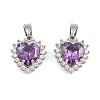 Brass Micro Pave Cubic Zirconia Charms CU-CBAA6E8-07P-03-1