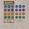 15Pcs PU Imitation Leather Stickers STIC-P018-A02-1