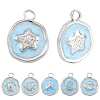 6Pcs 6 Styles 304 Stainless Steel Pendants STAS-YW0011-12P-1