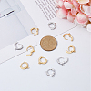 DICOSMETIC 16Pcs 2 Colors Brass Micro Pave Cubic Zirconia Huggie Hoop Earring Findings KK-DC0002-76-3