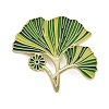 Ginkgo Leaf Enamel Pins JEWB-I060-01G-03-1