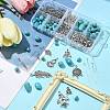 Tibetan Style Chandelier Components and Pendants with Synthetic Turquoise Beads Sets DIY-FS0005-75-8