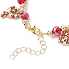 Christmas Alloy Enamel Charm Bracelets BJEW-JB12077-02-4