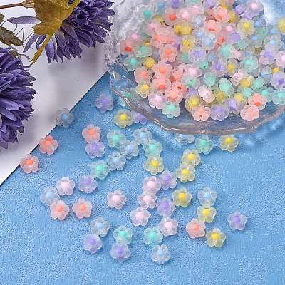 210Pcs 6 Colors Transparent Acrylic Beads TACR-SZ0001-18-1