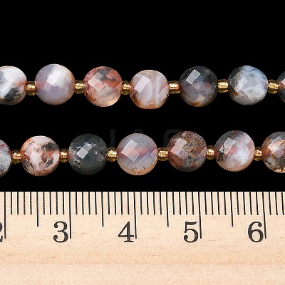 Natural Red Tree Agate Beads Strands G-K389-B89-01-1