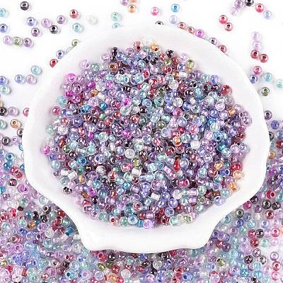 6/0 Transparent Inside Colours Glass Seed Round Beads X1-SEED-N006-004-1