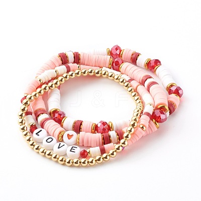 Stretch Beaded Bracelets Sets BJEW-JB06201-1
