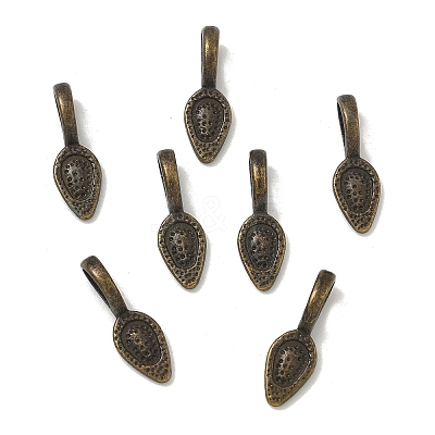 Tibetan Style Alloy Glue-on Flat Pad Bails LS-X-TIBEP-Q064-183AB-NR-1