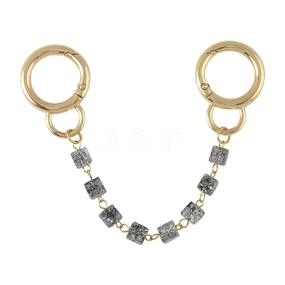 Glass Link Bag Extender Chains HJEW-YW00101-09-1