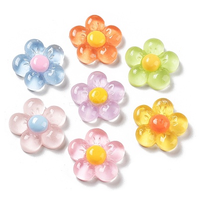 Translucent Resin Cabochons RESI-H155-01-1