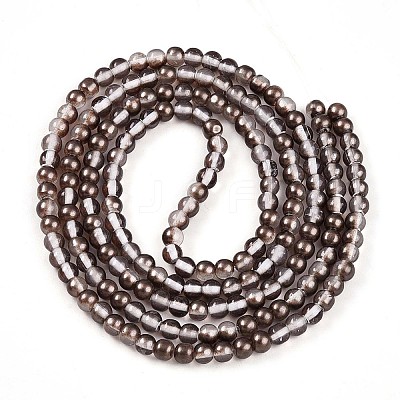 Baking Paint Transparent Glass Beads Strands DGLA-N011-4mm-09-1