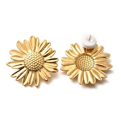 304 Stainless Steel Stud Earrings EJEW-G422-03G-1