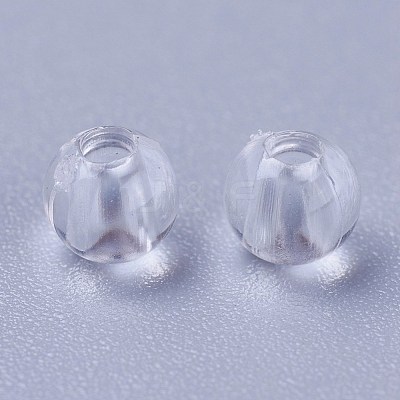 Transparent Clear Acrylic Round Beads X-PL526_4MM-1