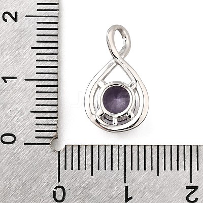 925 Sterling Silver Pave Cubic Zirconia Pendants STER-V001-03P-06-1