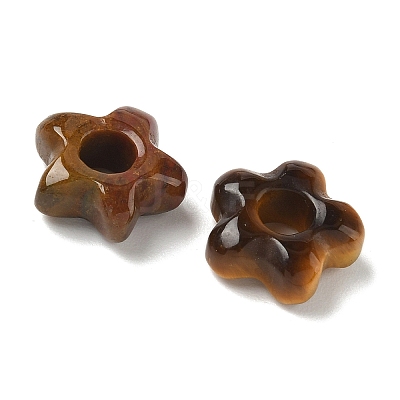 Natural Tiger Eye European Beads G-C252-02D-1
