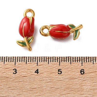 304 Stainless Steel Enamel Pendants STAS-B100-04G-04-1