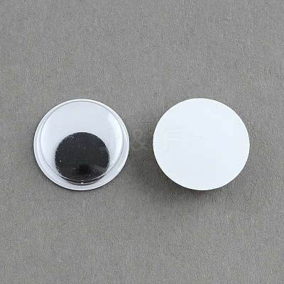 Black & White Wiggle Googly Eyes Cabochons DIY Scrapbooking Crafts Toy Accessories KY-S002-24mm-1