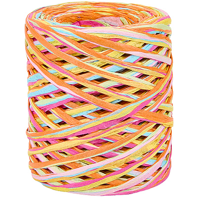 6 Colors Raffia Paper Cords OCOR-WH0063-110A-1