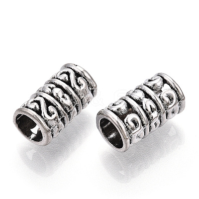 Tibetan Style Alloy European Beads TIBEB-TAC0002-08AS-1